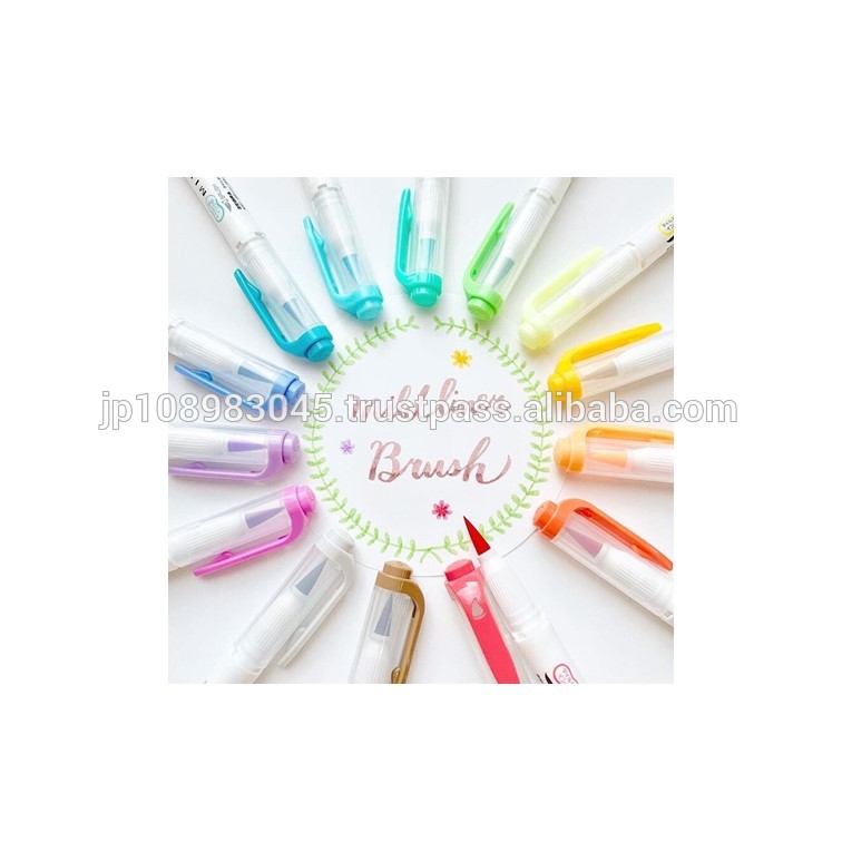 ZEBRA Mildliner marker brush pen made in Japan for stationery shops for wholesaler WFT8